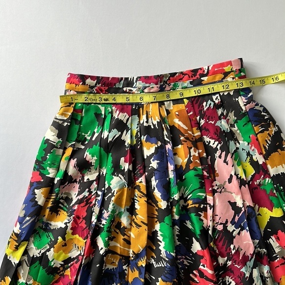 J. Crew Multicolor Silk Skirt, Size 00 - Picture 9 of 10